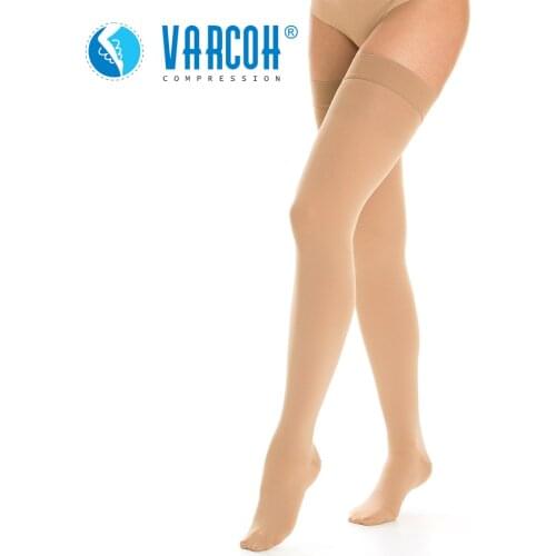 Thigh High Compression Stockings,Closed Toe,Firm Support 20-30mmHg Gradient Socks for Medical Varicose Veins,Edema,Flight,Travel