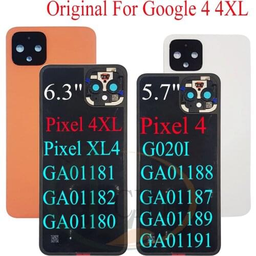 For HTC Pixel 4XL Pixel 4 Back Battery Cover Rear Door Housing Case Replacement For Google Pixel 4 XL Battery cover With Lens