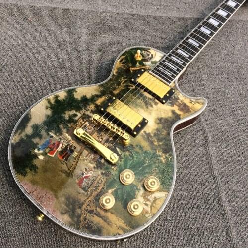 Electric guitar Rosewood fingerboard, The top of the landscape finish Gold hardware, , Free shipping
