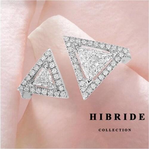 HIBRIDE Beautiful Women Clear Crystal CZ Stone Pave Adjustable Women Bridal Rings Fashion Jewelry Finger Ring R-182