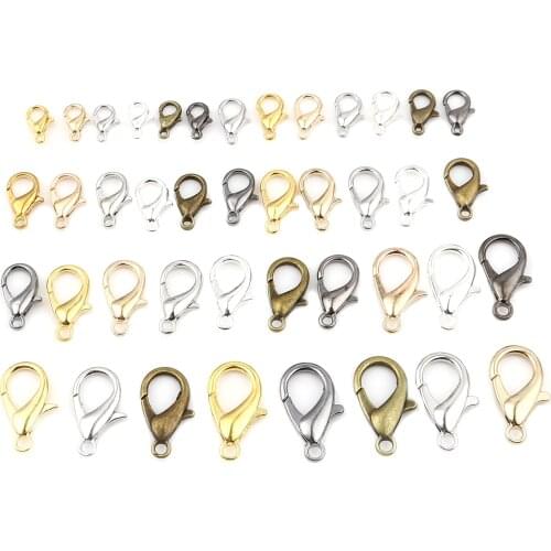 6 Colors Metal Lobster Clasp Hooks End Connectors for Handmade Necklace Bracelet Chain DIY Making Jewelry Gifts Findings,20PCs