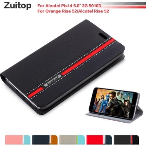 Cowboy PU Leather Case For Alcatel Pixi4 3G 5.0" 5010D Flip Case For Alcatel Pixi4 3G 5.0" 5010D Case Soft Silicone Back Cover