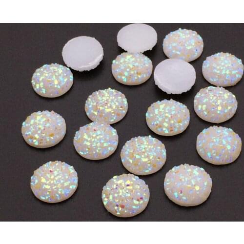 Ritoule 40pcs 12mm Resin Cabochons Round Cameo Flat Back Cabochon Supplies for Jewelry Finding Diy Craft 13
