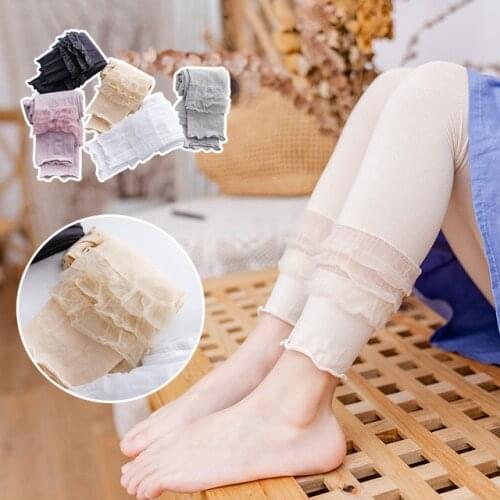 Summer thin children leggings velvet stretch lace breathable girls trousers white cute casual sports leggings girls kids clothes