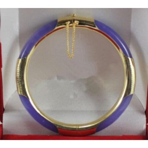 Fashion jewelry Beautiful Purple Jade Bangle Bracelet style Fine jewe Noble 100% Natural jade