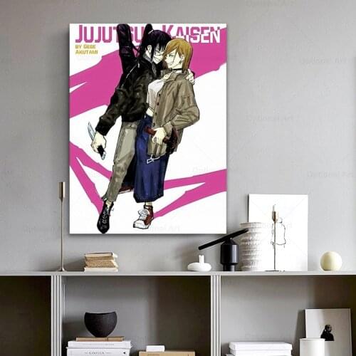 HD Prints Modular Anime Jujutsu Kaisen Poster Kugisaki Nobara and Zenin Maki Canvas Painting Home Decor Wall Art Pictures Framed