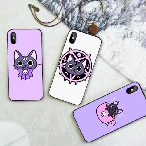 Cute Kitten And Skull Cartoon Pattern Soft Phone Case For Iphone 11 Pro Max 12 Mini SE 2020 Cover XS X XR 7 6 6S 8 Plus 5S Shell