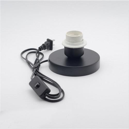 E27 screw lampholder table Lamp holder with switch plug bedroom bedside decorative lamp base DIY lighting accessories 2pcs