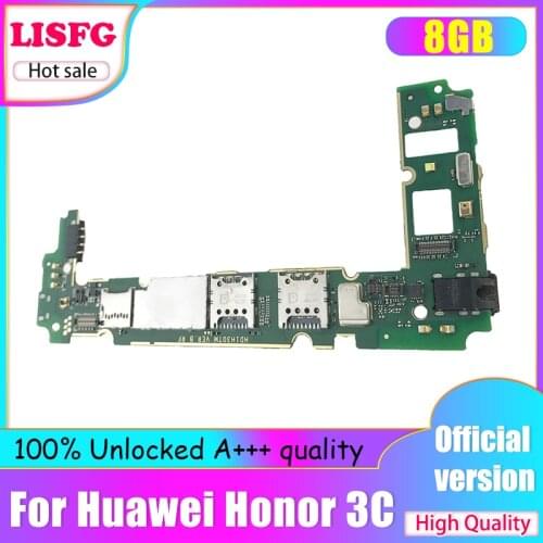 Original Unlocked H30-U10 H30-C00 8GB Motherboard For Huawei Honor 3C Logic Main Board with Full chips