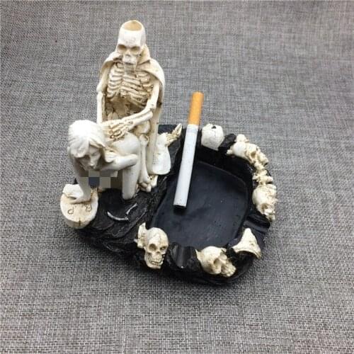 Resin Ashtray Interesting Smoke Tray European Style Decor Crafts Ornaments Halloween Decorations Home Decoration Accessories