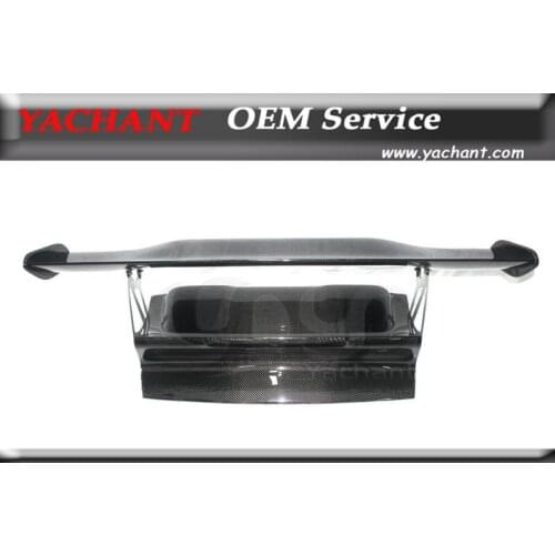 Full Carbon Fiber FCF Rear GT Spoiler Wing with Base Fit For 2005-2011 Carrera 911 997 GT4 Style Trunk Spoiler GT Wing