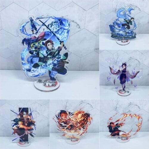 Hot Anime Demon Slayer Character Kimetsu No Yaiba Hashira Giyuu Muichirou Shinob Acrylic Stand Figure Rengoku Model Desk Gift