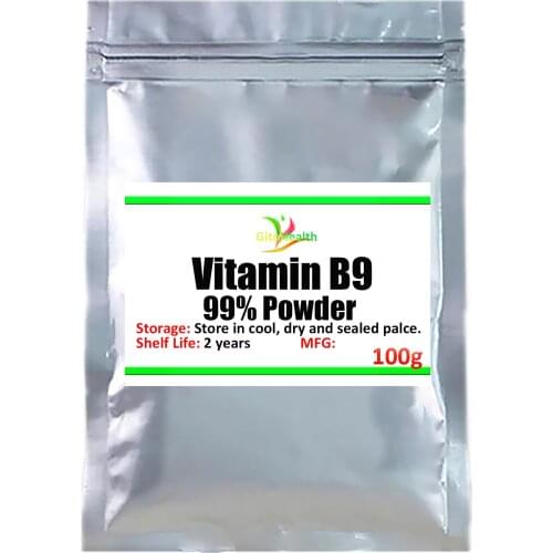 Vitamin B9 powder. Folic acid, anti anemia factor, butterfly glutamic acid powder, prevention of malformation, prevention of bre