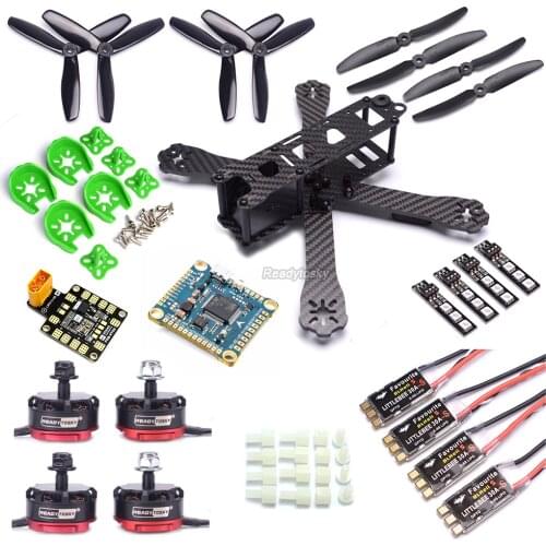QAV-R 220mm Carbon Fiber Racing Drone Quadcopter QAV-R 220 F3 Flight Controller RS2205 2300KV Motor LittleBee 30A-S ESC BLHeli