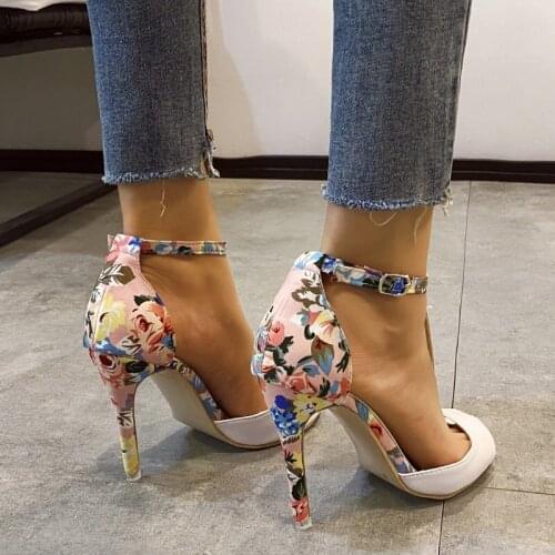 Fine High Heels Sandals Footwear Cross-tied Ankle Strap Summer Sandals Shoes Women New Female Sexy Shoes Women Party