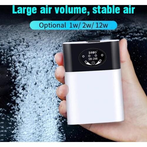 SOBO USB Charging Aquarium Oxygen Pump Outdoor Fishing Portable Fish Tank Air Compressor Oxygen Increasing Pump