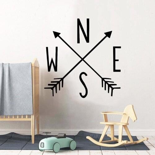 Modern arow compass Wallpaper Home Decoration Wall Sticker Pvc Wall Decals Art Decoration DIY Home Decor naklejki