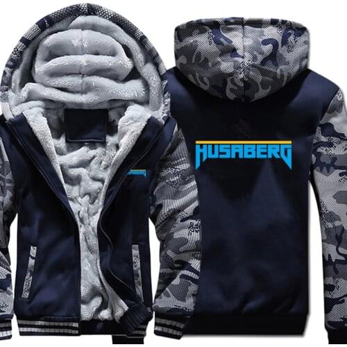 Husaberg Hoodies Camouflage sleeve Pullover Winter Jacket Husaberg Motorcycle Sweatshirts Long Sleeve Coat