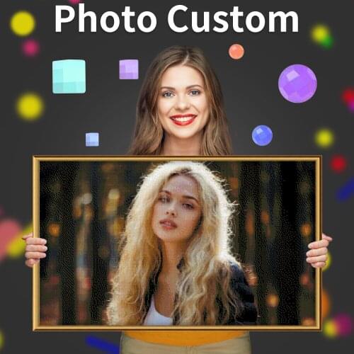 Cross Stitch Mosaic Square/Round Diamond Embroidery Photo Pictures Photo Friends and Parents Gift Full Drill Custom Paintings