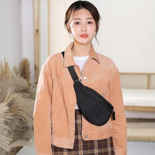 High Quality Oxford Nylon Bag Unisex Chest Bag Simple Sport Waist Bag Women Double Zipper Crossbody Bags Women Bolso de Hombro