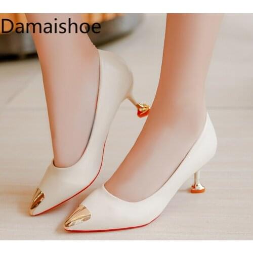 High Heels Womens Shoes for Students 2021 New Spring and Autumn Korean Pointed Stiletto Low-Cut All-Match Black Thin Shoe Women