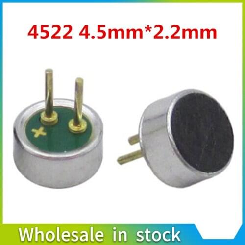 10PCS/LOT 4.5x2.2mm 4522 Microphone Electret Microphone with 2 pin pick-up