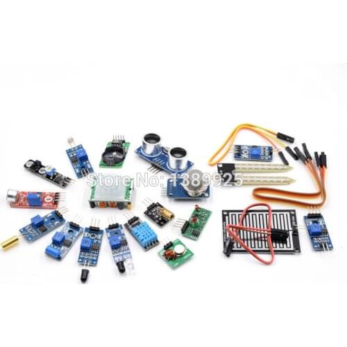 16 Kinds of Sensor Module Kit for Raspberry pi 2nd Generation Type B raspberry pi 2 (included HC-SR04 Sensor etc.)