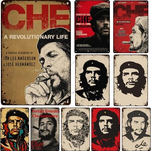 2008 Classic Movie Che Guevara Vintage Poster Old Metal Tin Sign Rusty Metal Plaque Movie Tin Sign Retro Poster Industrial Decor