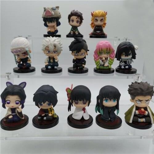 2021 Japanese original anime figure Demon Slayer Q version sitting ver action figure collectible model toys for boys