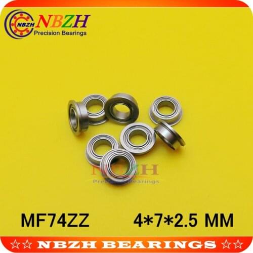 Boutique flange ball bearings MF74ZZ / LF740ZZ size 4*7*8.2*2.5*0.6 mm