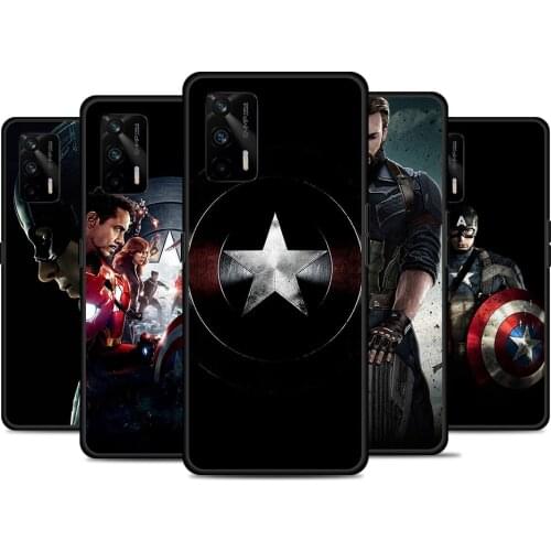Captain America Marvel For Realme 8 GT Neo Flash Edition Explorer Master Q3 Pro Narzo30 C21 C11 C20A C21Y Phone Case