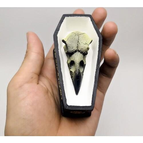 Horror Black Coffin Crow Skull Silicone Mold Suitable for Kitchen Baking Cake Chocolate Mould DIY Resin Gypsum Mould