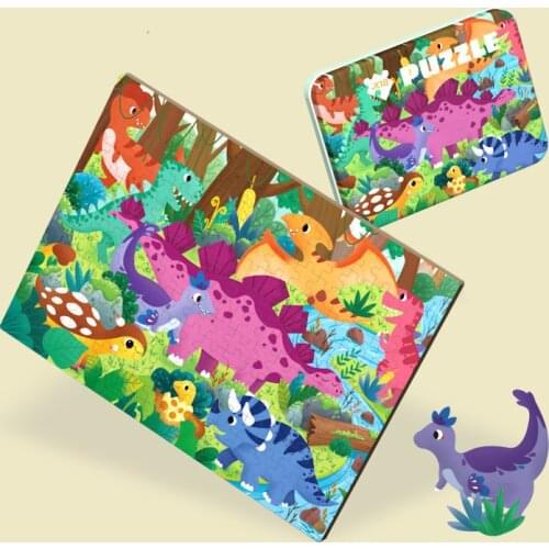 Intellectual Development Home Baby Wooden Fun Jigsaw Puzzle Toy Iron Box Puzzle Parent Interactive Toys 208 Fun Plane