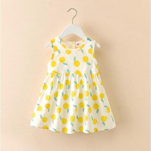 Summer Lovely Baby Girl Fruit Vest Cotton Infantile Sundress A-Line Dress Sleeveless Casual Kid Mini Princess Clothes