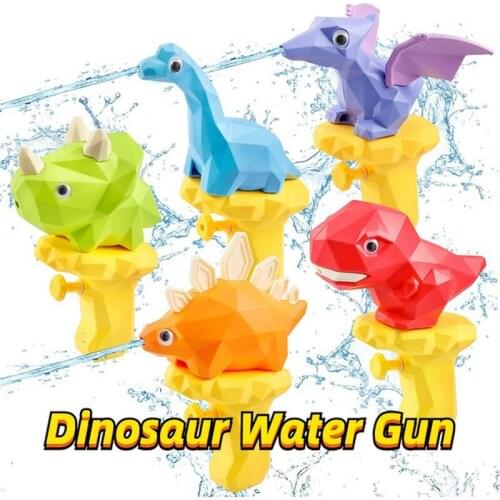 Children 3D Dinosaur Water Gun Cartoon Dinosaur Water Gun Boy Girl Outdoor Garden Swimming Pool Bathroom Dinosaur Water Gun