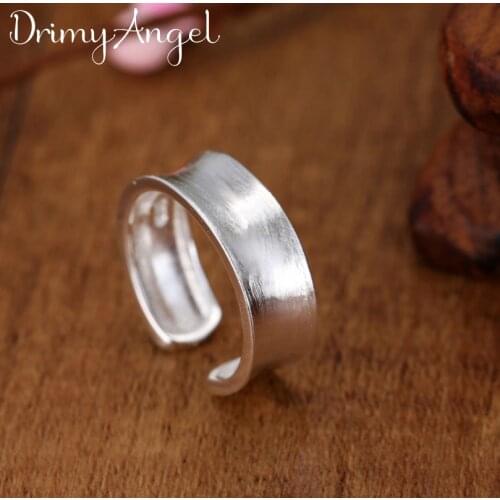 Personality Silver Color Round Rings For Women Bridal Wedding Jewelry Adjustable Size Finger Rings