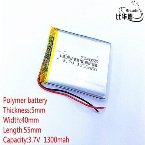 Best battery brand 3.7V polymer lithium battery 504055 3.7V 1300mAH ebook 054055 A digital products
