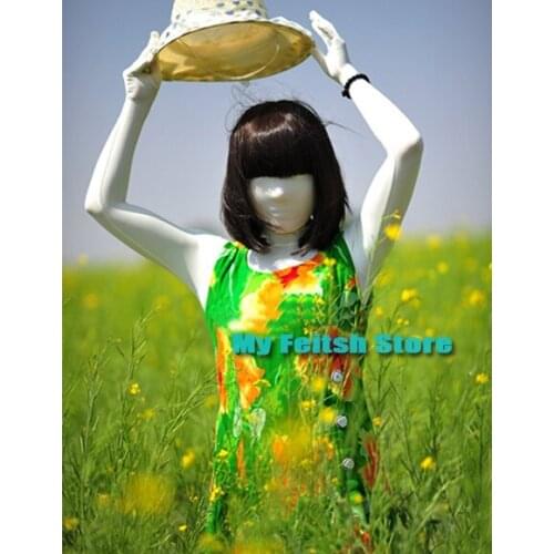 MD7152) Custom Milk White Luxury Quality Modal Tights Unisex Zentai Suit Fetish Costume