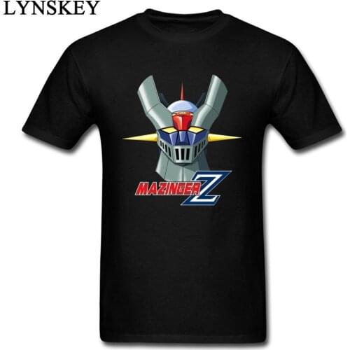 Fashion 2018 Mazinger Z Man Cool T-shirt Short Sleeve Tops Black Tees 3D Cartoon Printed