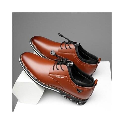 SZSGCN New Men Dress Shoes Cowhide Leather Shoes Mens Comfortable Low-top British Casual Shoe Platform Shoes Man Formal Shoes