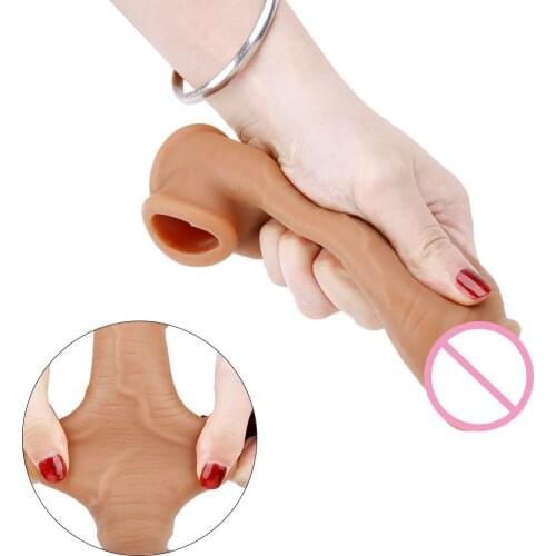 Soft Penis Extension Set Men Sexx Dildo 18 Adult Tools G Spot Stimulation Women Increase Thicker Condom Sex Toys For Male