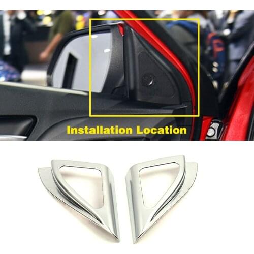 For Hyundai Creta IX25 2016-2018 Front A Pillar Audio Speaker Cover Frame Trim Car Decoration Accessories ABS Sticker