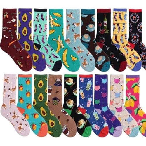 Canister funny Socks women European Street Fashion Colourful Socks Originality Woman Cotton Socks harajuku kawaii animal print