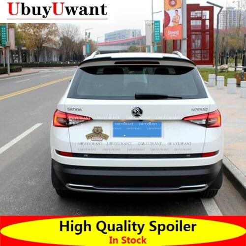 New Design High Quality ABS Material For Skoda Kodiaq 2017 2018 2019 Spoiler Primer Paint Rear Trunk Roof Rear Spoiler