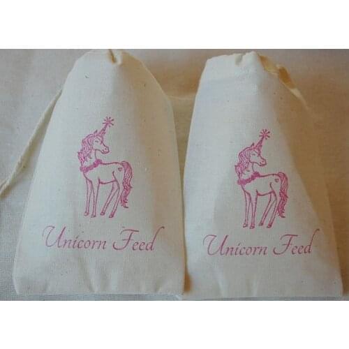 Personalize Unicorn Feed birthday wedding favor muslim bags Bachelorette Hangover recovery Survival Kit Candy goodies pouches