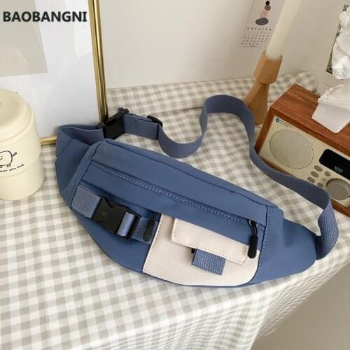 Waist Bags Casual Functional Money Phone Pouch Belt Bag Female Canvas Banana Bag Fanny Pack Cargo Harajuku Fashion Daily