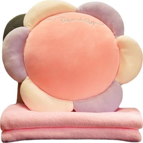 Simple Modern Soft Skin Friendly Flower Blanket Pillow Covers For Cushion Sofa Car