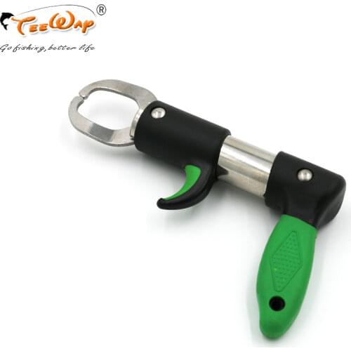 Fishing Tackle Best Quality&service Black Stainless Steel Portable Fish Lip Grabber Catch Fishing Gripper Grip Fishing Tools