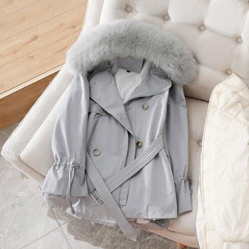 SEDUTMO Winter Real Fur Collar Duck Down Jackets Women Oversize Remove Thick Parkas Autumn Fashion Slim Warm Coat ED1412