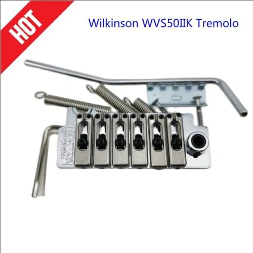 Wilkinson Tremolo System Bridge WVS50IIK With Matching Satin Saddles Chrome Guitar Instrument Accessories Best Quality